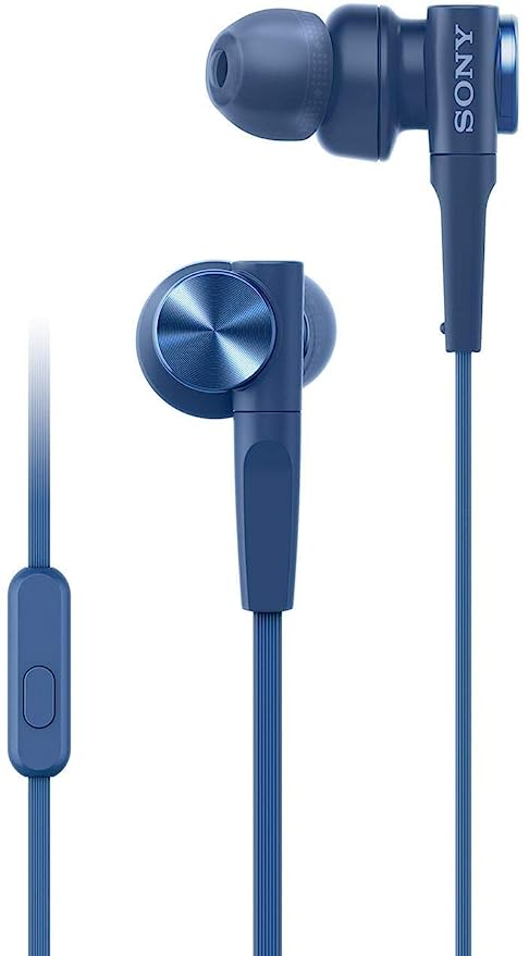 Sony Premium MDR-XB55AP in-Ear Extra Bass Wired Headphones with Mic (Blue) Sony Premium MDR-XB55AP in-Ear Extra Bass Wired Headphones with Mic (Blue)